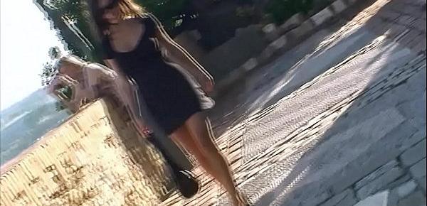  BDSM model Alex Zothberg walking in Antibes